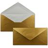 NEUSER PAPIER 5buste lunghe DIN - oro con fodera in seta bianca - 11x22 cm - 10g/m² - ideali per inviti, cartoline di Natale, biglietti di auguri della serie Colourful