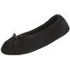 Isotoner Totes Isotoner, pantofole da donna, modello ballerina, in spugna, nero