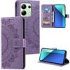 HTDELEC Custodia per Xiaomi Redmi Note 13 4G,Flip Cover a Libro Xiaomi Redmi Note 13 4G,Magnetica Portafoglio Protettiva in pelle Xiaomi Redmi Note 13 4G - Viola