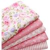 BYY 5 scampoli di tessuto di colore rosa, 40 x 50 cm, 100% cotone, per cucito, patchwork, bambole, abiti per bambini