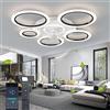 DIDADIDA 90cm（35.43）ventilatore da soffitto con luce, plafoniera silenziosa con telecomando, plafoniera dimmerabile da 70W con timer di ventilazione con luce del ventilatore, camera da letto-soggiorno