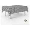 ECOMMERC3 | Tovaglia Vichy antimacchia per tavolo rettangolare dimensioni 100x140 cm | Tovaglia resinata antimacchia, ultra morbida, impermeabile, Vichy Grigio scuro