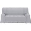ECOMMERC3 | Copriletto multiuso dimensioni 130 x 180 cm per divano o letto - Foulard multiuso al tatto extra morbido, colore grigio