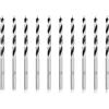 Meccion Punte Trapano Legno, Meccion 3mm 10Pezzi Professionale Brad Point Elicoidale Punta per Legno