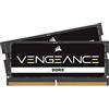 CORSAIR VENGEANCE SODIMM DDR5 RAM 32GB (2x16GB) 5200MHz C44-44-44-84 1.10V Intel XMP 3.0 Memoria per Laptop - Nero (CMSX32GX5M2A5200C44)