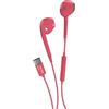 Music Hero auricolari a filo USB-C, cuffiette USB-C, comandi integrati, microfono, semi in-ear, rosa