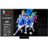 TCL 65Q10B, TV Mini LED 65", pannello QLED 144Hz, 4K Ultra HD, Google TV (Dolby Vision & Atmos, audio ONKYO 2.1.2, Controllo vocale hands-free, compatibile con Google Assistant & Alexa, AirPlay2)