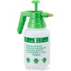 Relaxdays Spruzzatore a Pressione, Nebulizzatore, Valvola Regolabile in Ottone, Manometro Bottiglia Pesticidi 1 L, Verde
