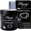 Hagerty Silver Clean Pulitore per Gioielli in Argento Barattolo da 170 ml + Silver Cloth Panno Pulente 36x30cm