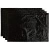 DII Velvet Collection - Set di tovagliette da tavolo, 4 pezzi, colore: nero