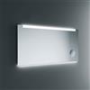Lineabeta Specchio LED Acrux 140x80cm con cornice bianca e specchio ingranditore