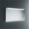 Lineabeta Specchio LED Acrux 140x80cm con cornice nera e specchio ingranditore