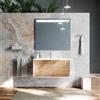Lineabeta Specchio LED Europa 100x80cm dimmerabile con cornice bianca