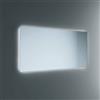 Lineabeta Specchio LED Polaris 100x80cm con cornice grigia e antiappannamento