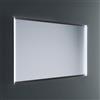 Lineabeta Specchio LED Pyxis 60x80cm con cornice nera e antiappannamento