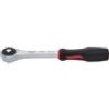 Vigor V6008 - Cricchetto reversibile con impugnatura girevole a 360°, quadrato massiccio 10 mm (3/8), lunghezza totale: 237 mm