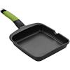BRA Prior - Bistecchiera grill, in alluminio pressofuso con rivestimento antiaderente Teflon Classic Tinta unita 28 cm nero