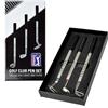 PGA TOUR PGA 3 Piece Pen, Set Regali di 3 Penne a Forma di Mazza da Golf Unisex-Adulto, Argento, Misura Unica