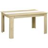 HOMCOM Tavolo da Pranzo Moderno per 6 Persone max, in Truciolato, 140x89.5x75 cm, Bianco e color Rovere|Aosom