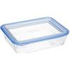 Pyrex 5424005, Pure Glass - Contenitore rettangolare ermetico con coperchio, 22 x 17 x 8 cm, 1,5 l, trasparente