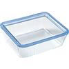 Pyrex 5424006, Pure Glass - Contenitore rettangolare ermetico con coperchio, 24 x 19 x 8 cm, 2,6 l, Trasparente