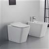 Arcdesign Selection Sanitari filomuro in ceramica bianco lucido vaso rimless design squadrato | Levanzo