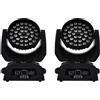 BEEM COPPIA TESTA MOBILE WASH LED 36×12 RGB 4IN1 CON FLIGHTCASES 4IN1 NUOVA CON BAULE