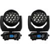 BEEM COPPIA TESTA MOBILE BEAM WASH MOTORIZZATO 19 LED 12W RGBW 19x12 4IN1 NUOVA