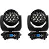 BEEM COPPIA TESTA MOBILE BEAM WASH MOTORIZZATO 19 LED 12W RGBW 19x12 4IN1 NUOVA