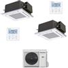 Panasonic Dual Split Cassetta 9000+12000 Btu CU-2Z50TBE S-25PY3E S-36PY3E Condizionatore 60 x 60 4 vie Bianco R-32