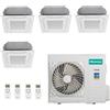 Hisense Quadri Split Cassetta 12+12+12+18 4AMW105U4RAA ACT35UR4RCC8 ACT35UR4RCC8 ACT35UR4RCC8 ACT52UR4RCC8 Condizionatore