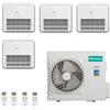 Hisense Quadri Split Canale 9+12+12+18 5AMW125U4RTA AKT26UR4RK8 AKT35UR4RK8 AKT35UR4RK8 AKT52UR4RK8 Condizionatore