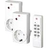 Brennenstuhl Set di 2 prese radio RCS 1000 N Comfort, con trasmettitore manuale e protezione da contatto elevata, colore: bianco