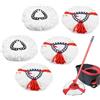 FINEVERNEK 5 Teste di Mop in Microfibra Ricaricabili Compatibili con Vileda Turbo 3 in 1 Teste di Ricambio ad Alto Assorbimento per Mocio Design EasyWring & Clean Resistente e Lavabile in Lavatrice