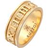 Kuzzoi Anello da uomo in argento 925 placcato oro massiccio (8 mm), 66, Argento sterling