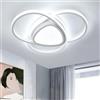 Lumiup Plafoniera led soffitto moderna,49W 3600LM Plafoniera LED Soffitto,Plafoniera LED a forma di fiore bianco freddo 6500K,Le plafoniere in acrilico sono adatte per camere da letto,soggiorni e cucine