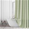 ggaimwf Tenda doccia bohemien tessuto con texture lino tenda per bagno con nappe Resistente all'acqua lavabile tenda doccia stile bohemien country con ganci 180 x 240 cm Verde salvia