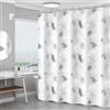Bavooty Tenda Doccia Antimuffa 180x200cm,Tenda da Doccia Impermeabile e Asciugatura Rapida con Ganci per Vasca da Bagno e Angolo,Stile Foglia