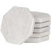 Radicaln Set di 6 sottobicchieri fatti a mano in marmo per tazze in vetro e bevande, non plastica e piastrelle, ideali per auto ed esterni, colore: bianco