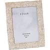DRW Portafoto in resina per fotografia da 10 x 15 cm in bianco invecchiato 15 x 1,4 x 20 cm, per 10 x 15 cm