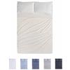 Todocama Set di lenzuola da 4 pezzi - 4002 - Lenzuolo con angoli - Sopra - Due federe da 50 x 80 cm (letto 105 x 190/200 cm, beige)