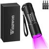 Winzwon ALLESM Torcia UV a raggi ultravioletti, per urina di animali domestici e rilevatore di macchie, 3 batterie AAA incluse