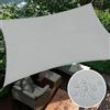 SHACOS Vela Parasole Ombreggiante 3x4m, Impermeabile Tenda Parasole per Patio, Rettangolare, Protezione UV 95%, Tettuccio Parasole, Parasole per Terrazza Esterno Giardino Cortile, Grigio