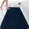 Rururug Tappetino da bagno extra large, 150 x 60 cm, in microfibra, assorbente, antiscivolo, antimuffa, lavabile in lavatrice, per camera da letto e bagno, colore: blu navy, CXDD07