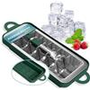Dreiklang - be smart® Stampo per cubetti di ghiaccio in acciaio inox lucido 18/8 con vassoio antigoccia per servire come contenitore per cubetti di ghiaccio, inserto a leva per una facile rimozione