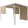 Verdelook Gazebo Cubo Verdelook 3x3x2,10H Completo di Telo colore Ecrù