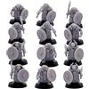 Forged Terrain Nano Barba Lunga Maschio con Ascia e Scudo Armi, Non Verniciato Bulk Nani per 28mm in scala Fantasy Da Tavolo Wargaming RPG Paintable Player Personaggio Figure