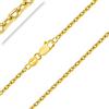 Planetys - Catena a maglia forzata diamantata in argento 925/1000 placcato oro giallo 18 carati larghezza 2,5 mm 40-45-50-55-60-65-70 cm, Oro