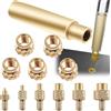 Mikqky 6 Pezzi Set Di Punte Per Saldare, Dadi Zigrinati Con Filettatura Femmina, Punte Per Stampate 3D Inserti Filettati, Punte Per Inserti Filettati, M2 (M2,5) / M3 / M4 / M5 / M6 / M8