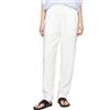 Tommy Hilfiger Pantaloni in Tessuto Donna Casual Linen Pull On Pant Tapered Fit, Bianco (Th Optic White), 32